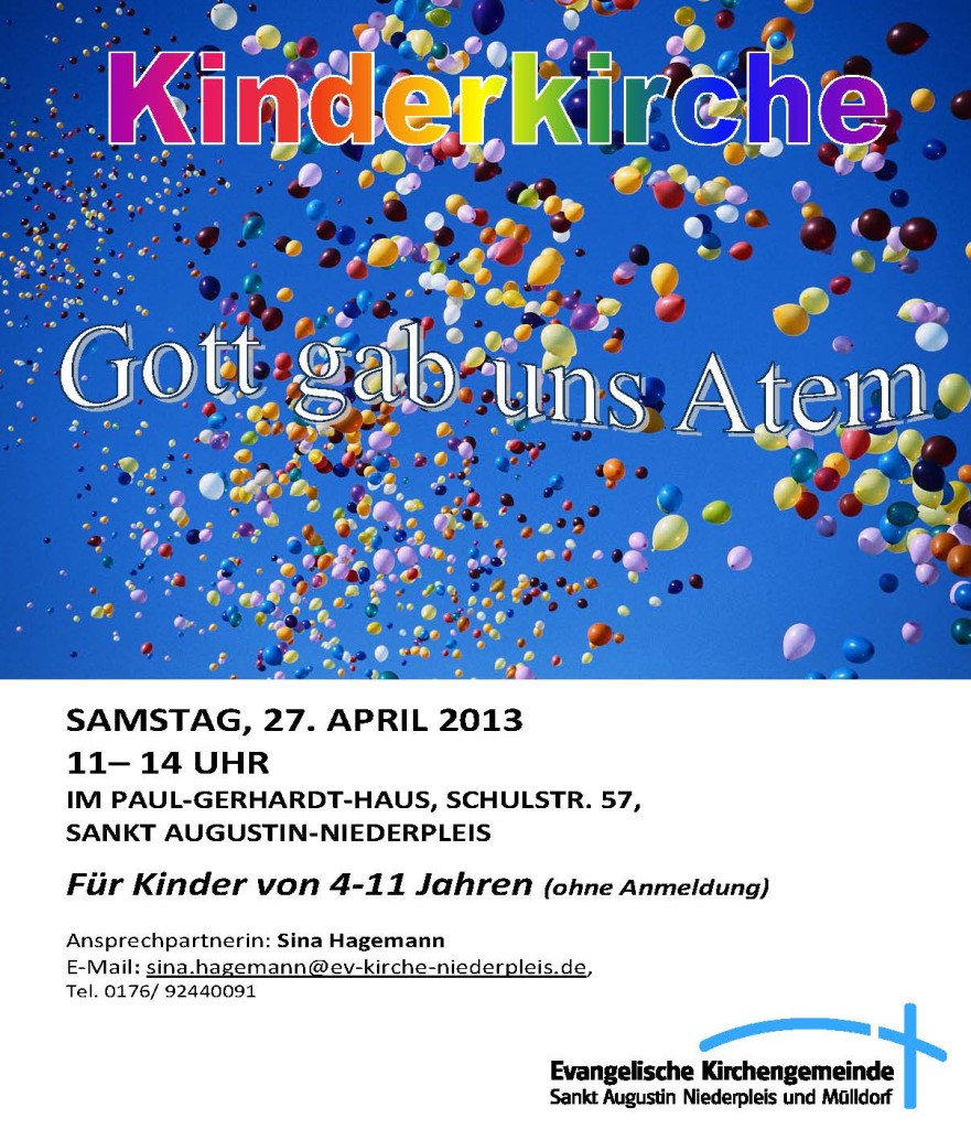 Flyer Gott gab uns Atem 2013